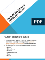 Yazilim Gelistirme Surec Modelleri