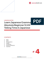 Learn Japanese Grammar Video - Absolute Beginner S1 #4 Telling Time in Japanese