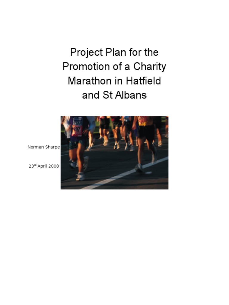 Charity Marathon Marketing Plan | PDF | Expense | Sponsor (Commercial)
