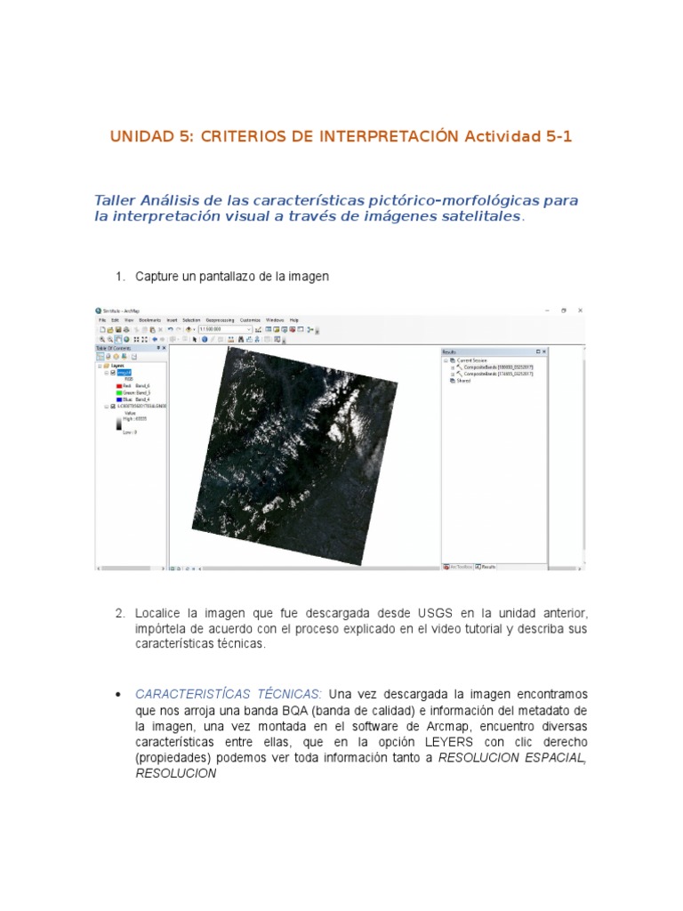 Análisis de Imágenes Satelitales en ArcMap | PDF | Imagen | Color