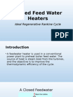 Closed Feed Water Heaters: Ideal Regenerative Rankine Cycle