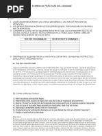 Examen de Prácticas Del Lenguaje 1er Año