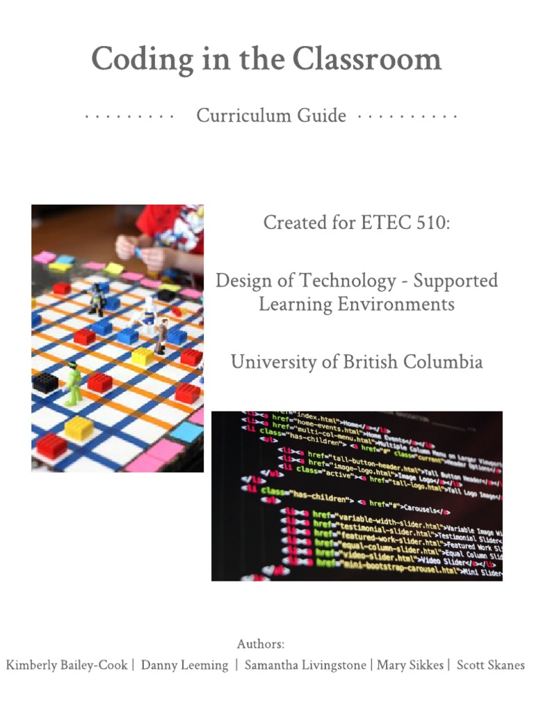 Coding in The Classroom Currirulum Guide 2 | PDF | Curriculum ...