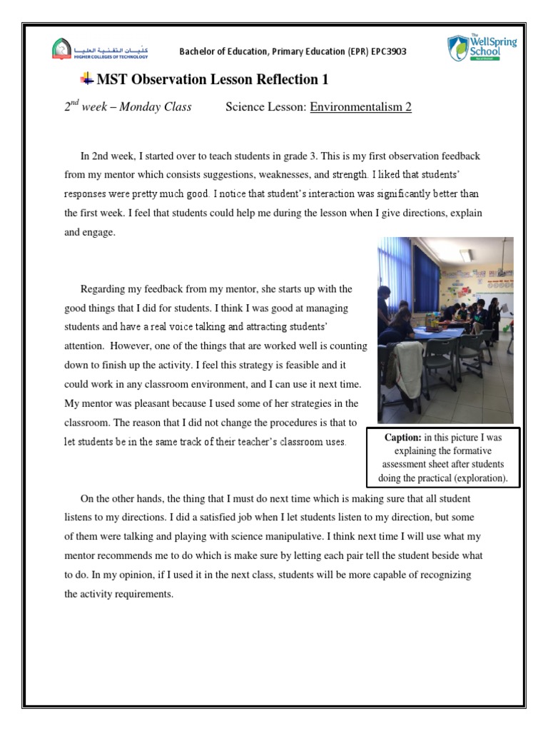 MST Reflection 1 | PDF | Mentorship | Applied Psychology