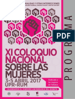 PROGRAMA FINAL XI Coloquio Nacional Sobre Las Mujeres UPR-Recinto Universitario de Mayagüez