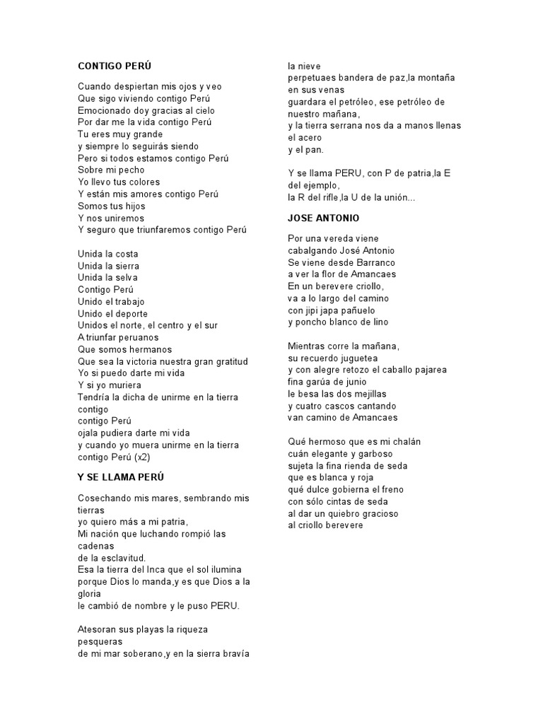 Letras de Valses Peruanos y Criollos | PDF | Perú