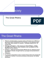 The Great Rhetra - Spartan Society