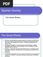 The Great Rhetra - Spartan Society