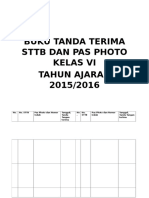 Buku Tanda Terima STTB Dan Pas Photo Kelas Vi