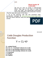 Cobb Douglas Production Function Estimation Using Firm Data