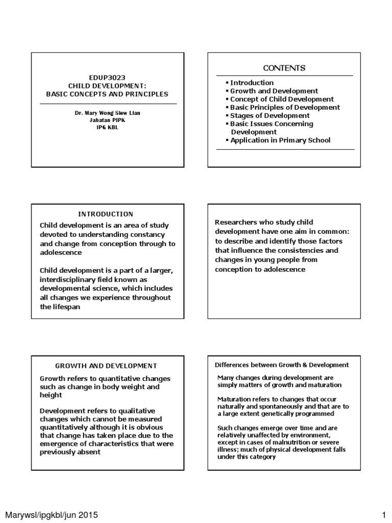 (1a) Child Development | PDF | Child Development | Relationships