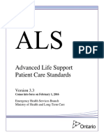 Advanced Life Support Patient Care Standards: Emergency Health Services Branch Ministry of Health and Long-Term Care