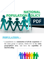 National population policy goals