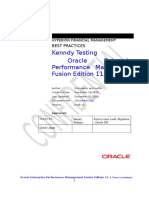 Kenndy Testing Oracle Enterprise Performance Management Fusion Edition 11.1.1