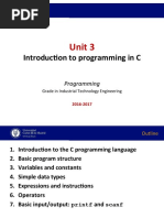 Unit 3. Introduction To Programming in C