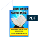 Siapa Yang Membaca 1 Huruf Dari Alqur'An Maka Baginya 1pahala Dan Setiap 1 Pahala Diganjar 10kali Lipat (HR - Tirmidzi)