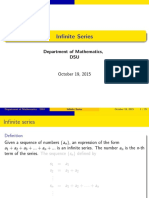 Infinite Series: Department of Mathematics, DSU