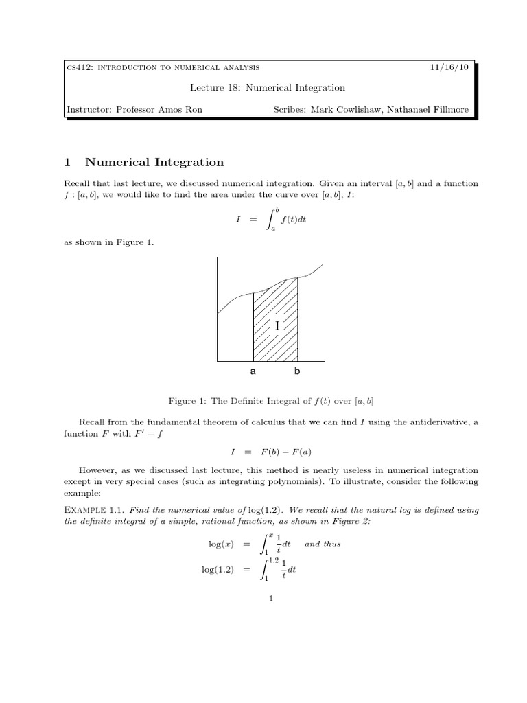 Numerical Integration Techniques Explained | PDF | Integral | Interpolation