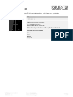 Product Data Sheet: 2-Gang Rocker For Push-Button BCU Neutral Position, With Lens and Symbols