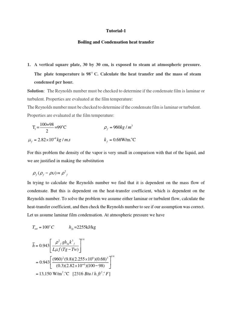 Heat Transfer in Boiling and Condensation | PDF | Heat Transfer ...