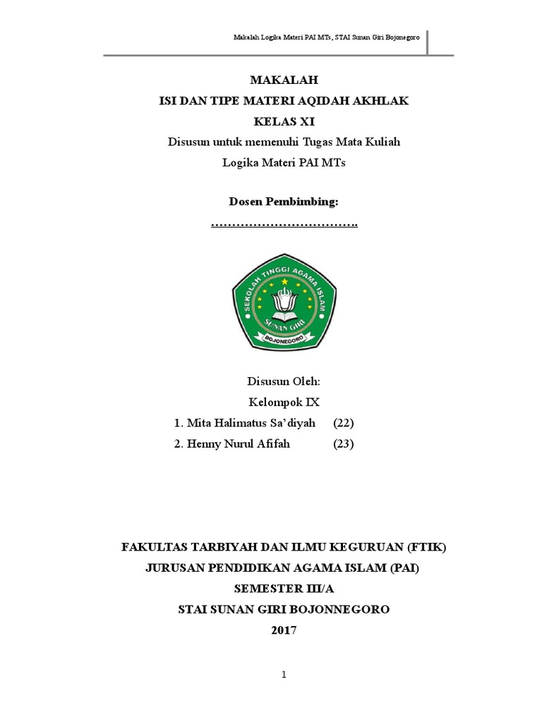 Materi and Desain Pembelajaran Aqidah Ak PDF