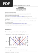 Determinan Matriks 4x4 Sarrus