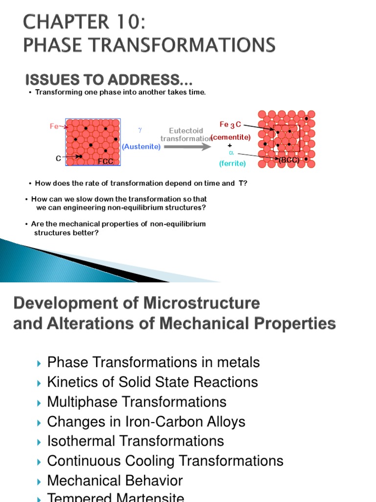 Issues To Address... : (Austenite) | PDF | Materials Science | Metallurgy