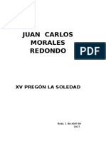 XV Pregon de La Cofradía de La Soledad de Baza 2017