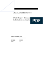 White Paper - Insurance Calculations in Oracle Assets: Racle Pplications