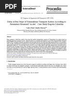 Delay at Bus Stops of Transmilenio Transport System According To Parameters Measured "In Situ". Case Study Bogotá-Colombia