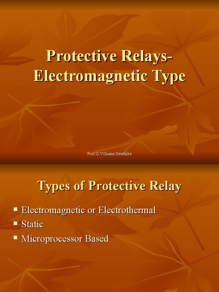 6 Classification of Relays PDF Relay Induction