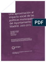Una aproximación al impacto social de las políticas municipales del Ayuntamiento de Madrid  (2013-2015)