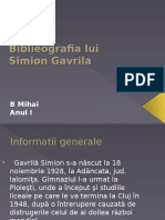 Bibliografie Simion Gavrila