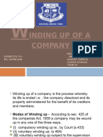 Inding Up of A Company