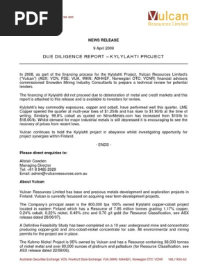 Due Diligence Report