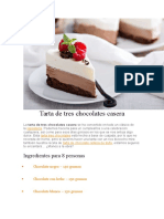 Tarta de Tres Chocolates Casera