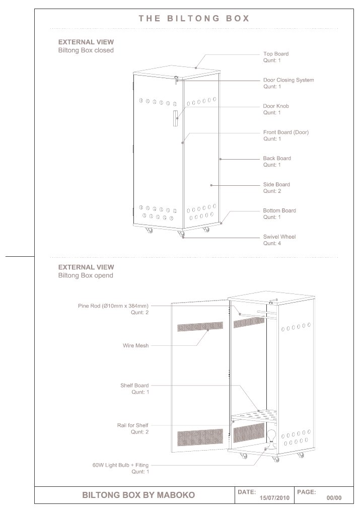 Plans for Biltong Box
