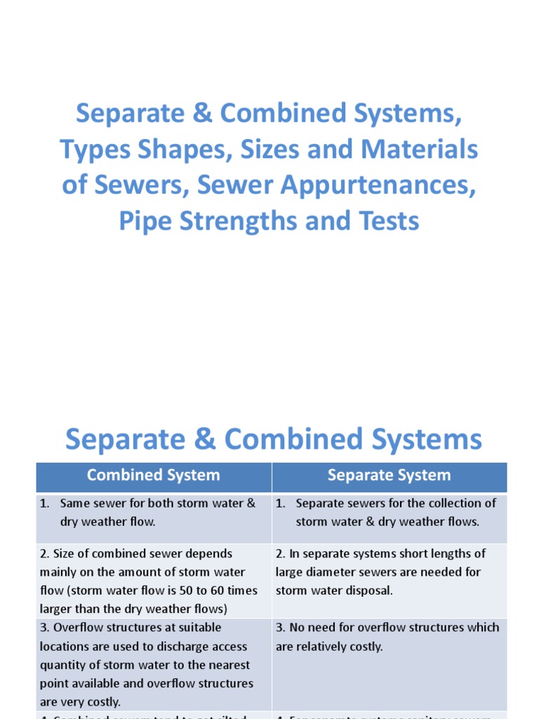 Sewers Types | PDF | Sanitary Sewer | Pipe (Fluid Conveyance)