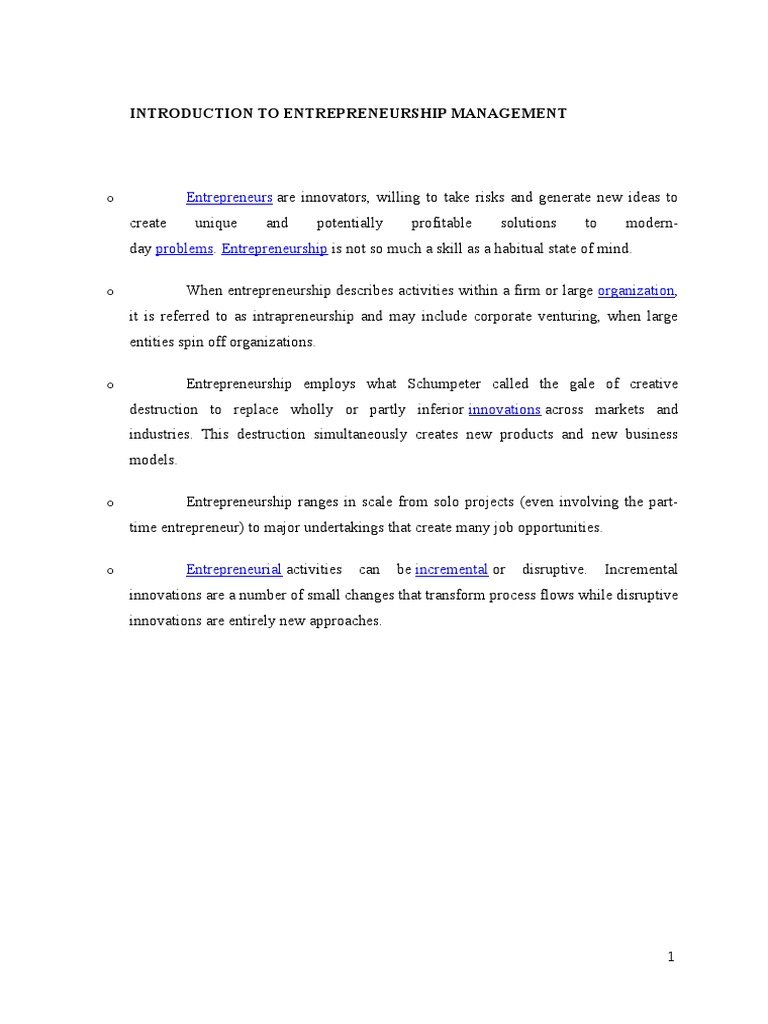 Entrepreneurship Management Insights | PDF | Entrepreneurship | Business