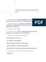 Sobrevida de Pacientes Con Cáncer Gástrico en El Perú