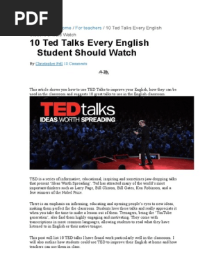 How to Use TED Talks
