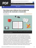 Dez Dicas Para Elaborar Bom Projeto de Pesquisa de Mestrado e Doutorado _ Notícias UFJF