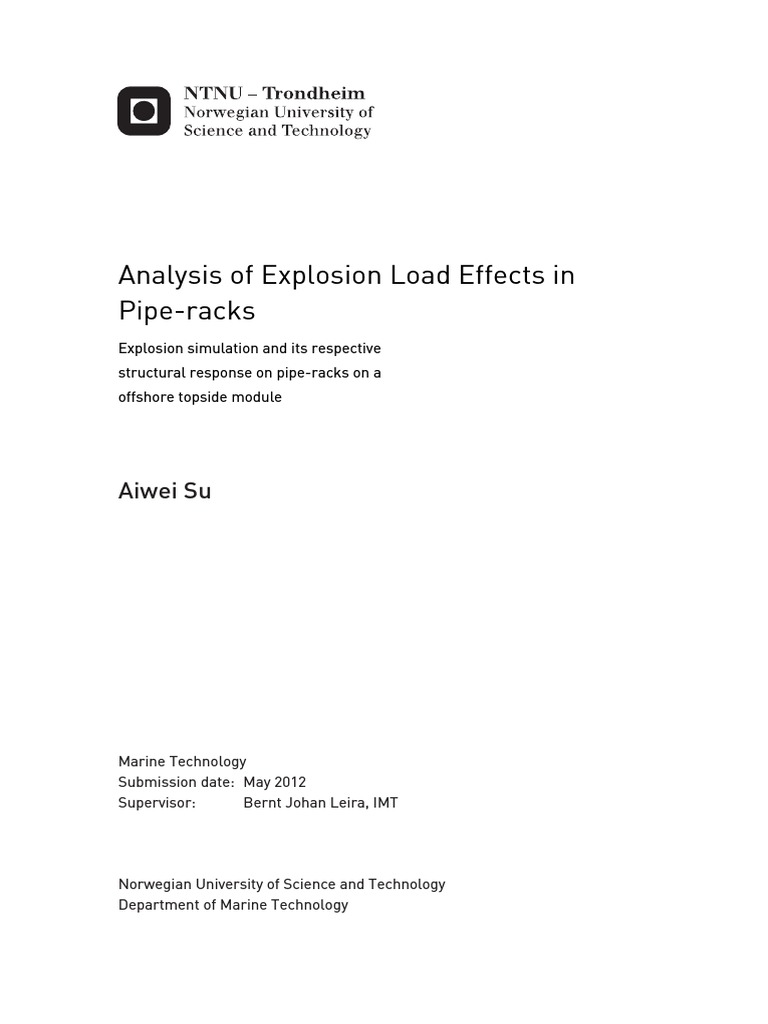 Explosion Analysis of Piperack | PDF | Explosion | Deformation (Mechanics)