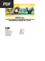 ANSYS, Inc. Installation Guide For Linux