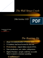 The Wall Street Crash: 29th October 1929