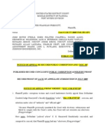 Notice of Appeal, re Doc. # 38, and Def. C. E. Honeywell's Extortion & Fraud