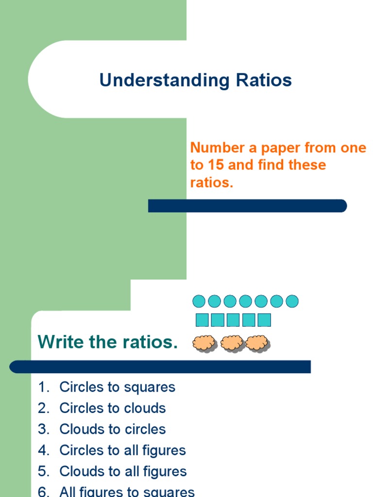 Understanding Ratios: Number A Paper From One To 15 and Find These ...