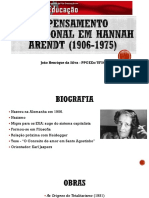 Hannah Arendt e o pensamento educacional