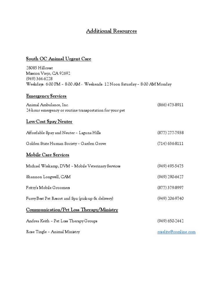 Additional Resources | PDF