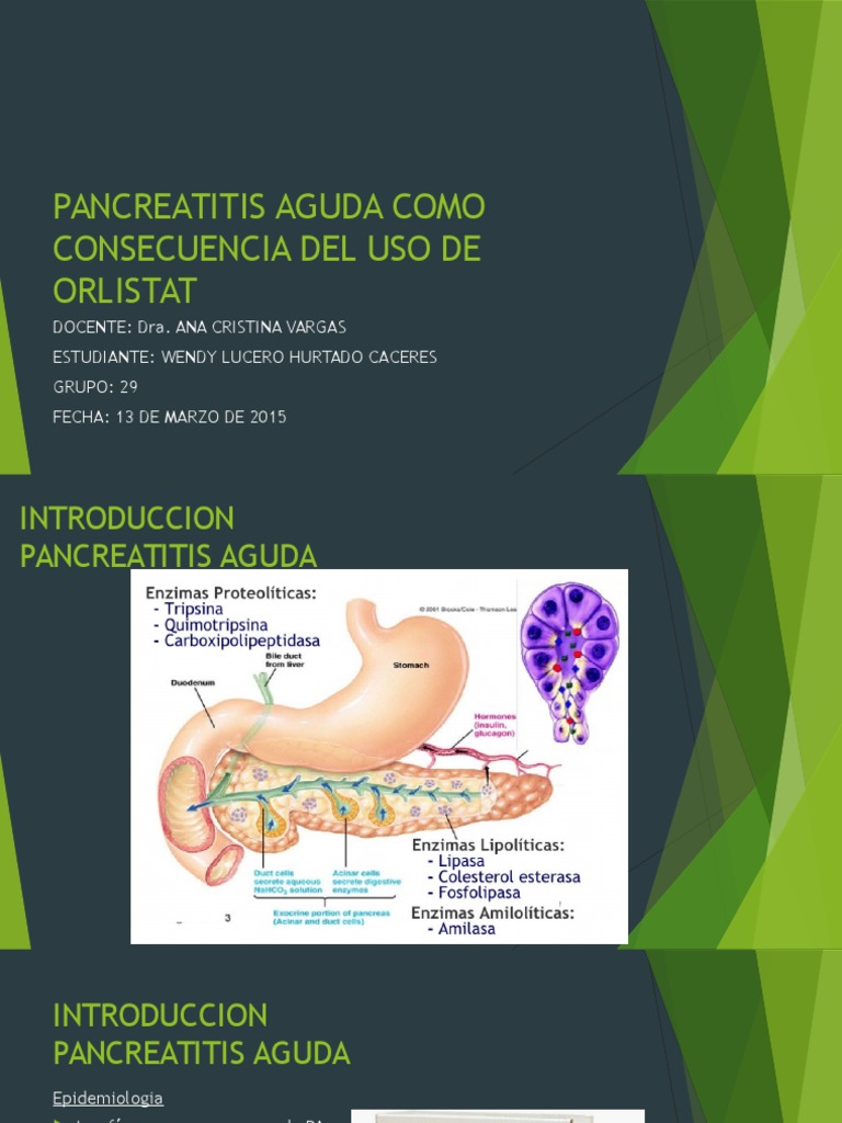 Pancreatitis Aguda Como Consecuencia Del Uso de Orlistat PDF